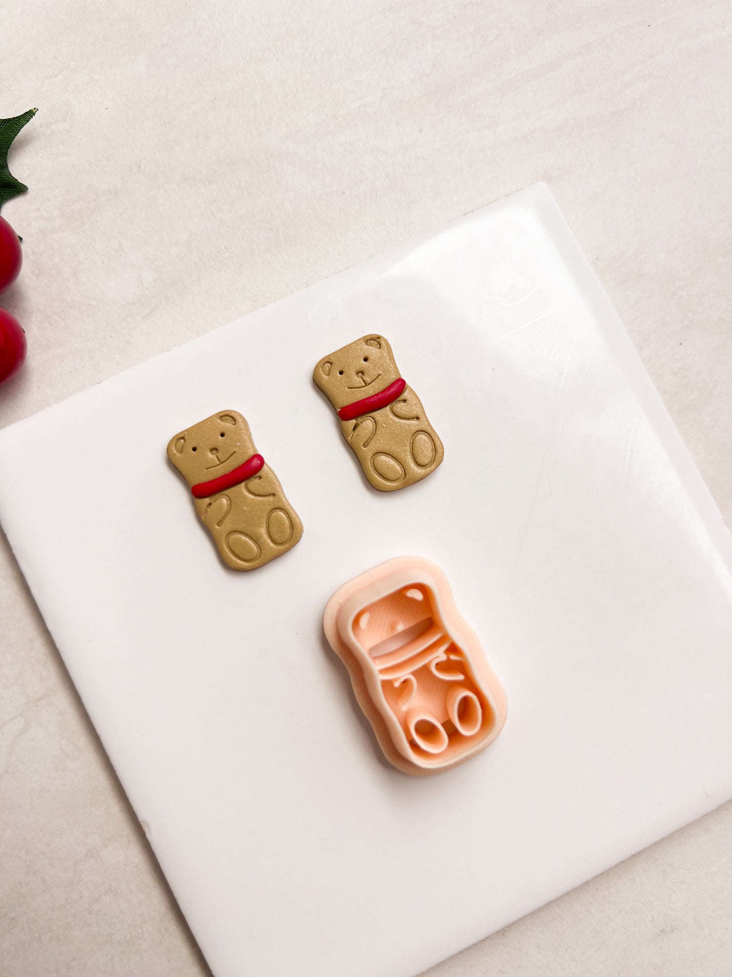 Bear Chocolate Bar | Bear Chocolate Bar Polymer Clay Cutter for DIY Cute Earrings Food-Themed Jewelry and Handmade Sweet Accessories