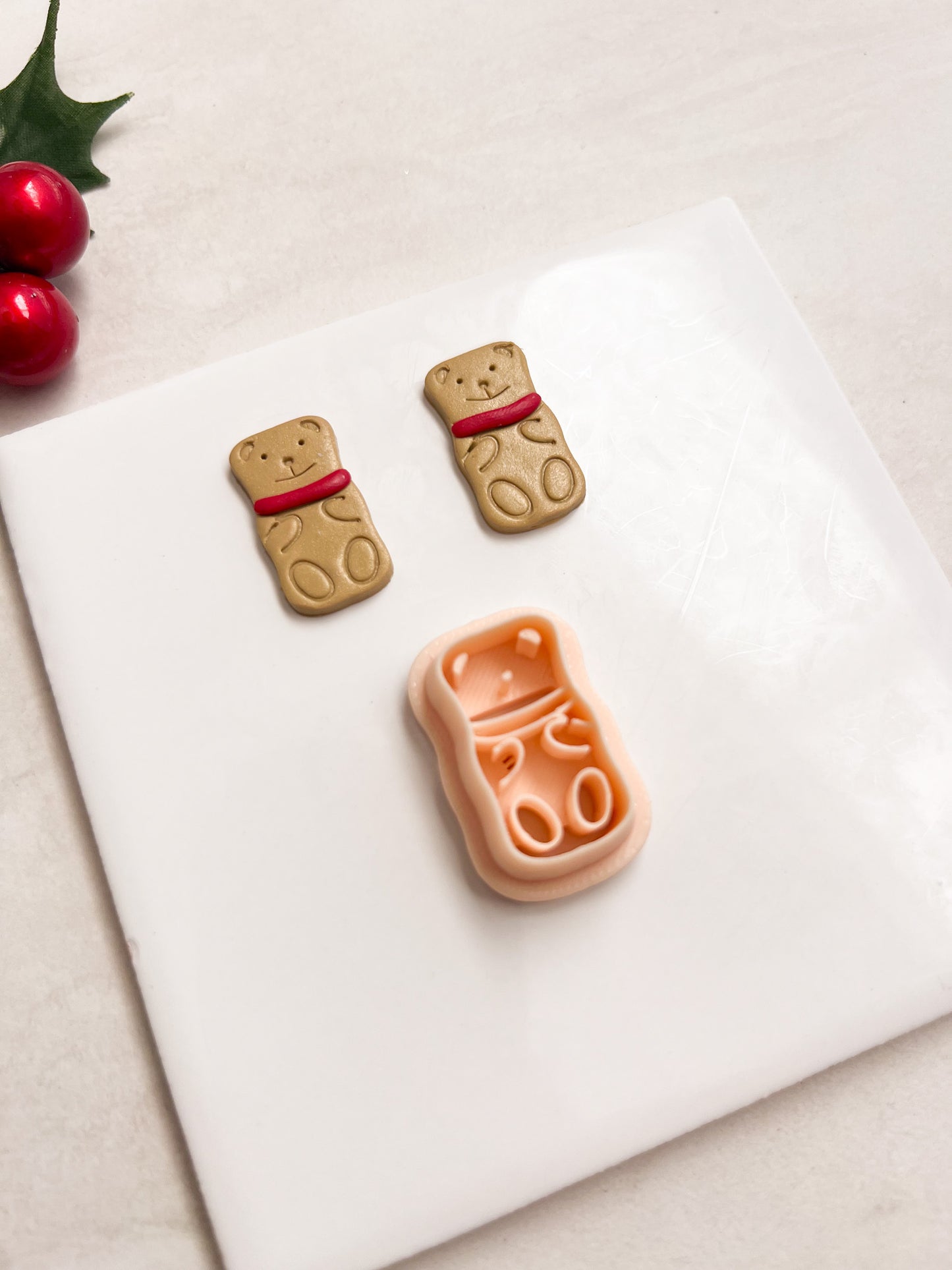 Bear Chocolate Bar | Bear Chocolate Bar Polymer Clay Cutter for DIY Cute Earrings Food-Themed Jewelry and Handmade Sweet Accessories