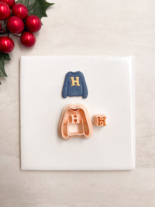 Hogwarts Wizard Sweater Harry Clay Cutter | Hogwarts Wizard Sweater Harry Polymer Clay Cutter for DIY Wizard-Themed Earrings Book-Inspired Jewelry and Handmade Potter Accessories