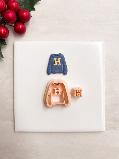 Hogwarts Wizard Sweater Harry Clay Cutter | Hogwarts Wizard Sweater Harry Polymer Clay Cutter for DIY Wizard-Themed Earrings Book-Inspired Jewelry and Handmade Potter Accessories