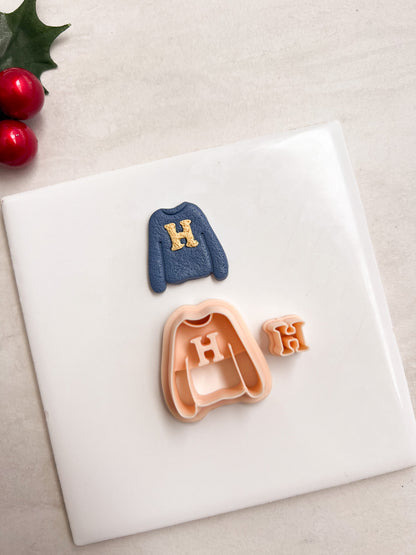 Hogwarts Wizard Sweater Harry Clay Cutter | Hogwarts Wizard Sweater Harry Polymer Clay Cutter for DIY Wizard-Themed Earrings Book-Inspired Jewelry and Handmade Potter Accessories