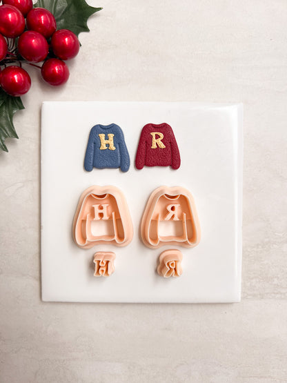 Hogwarts Sweater Pair Clay Cutter | Hogwarts Sweater Pair Polymer Clay Cutter for DIY Cozy Earrings Harry Potter Jewelry and Handmade Magic Accessories