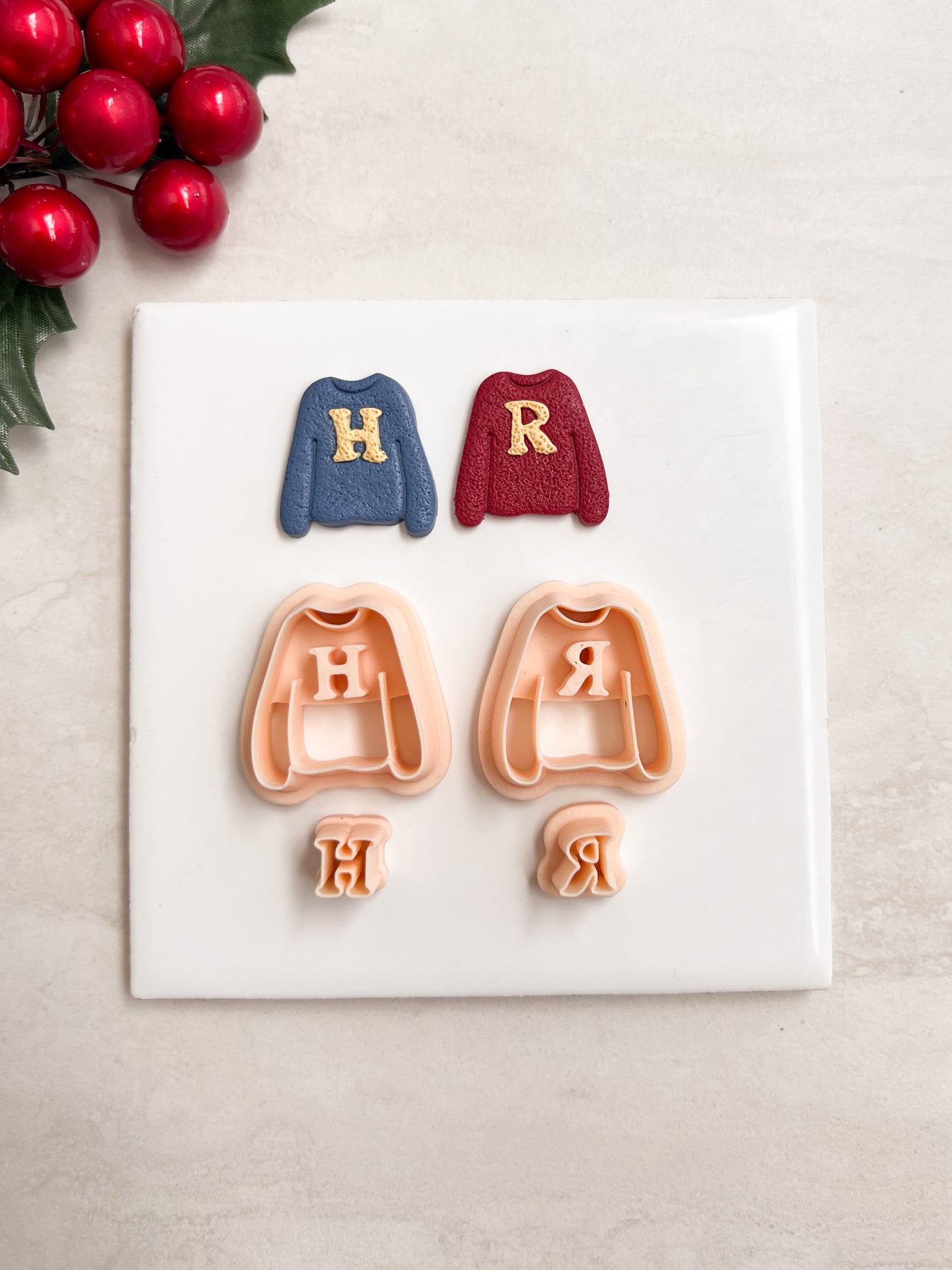 Hogwarts Sweater Pair Clay Cutter | Hogwarts Sweater Pair Polymer Clay Cutter for DIY Cozy Earrings Harry Potter Jewelry and Handmade Magic Accessories