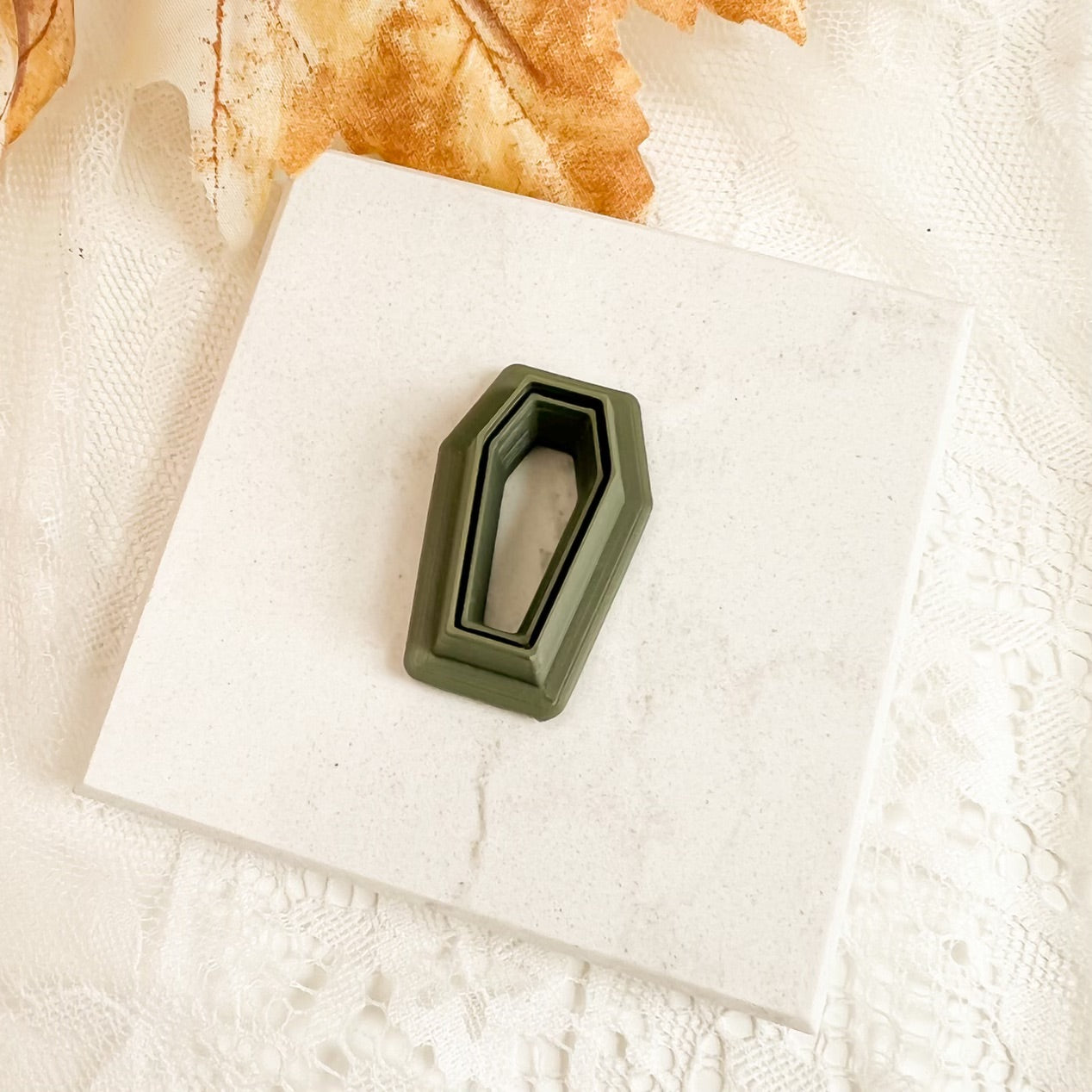 Coffin Clay Cutter | Coffin Shape Polymer Clay Cutter for DIY Halloween Earrings Gothic Jewelry and Spooky Handmade Accessories