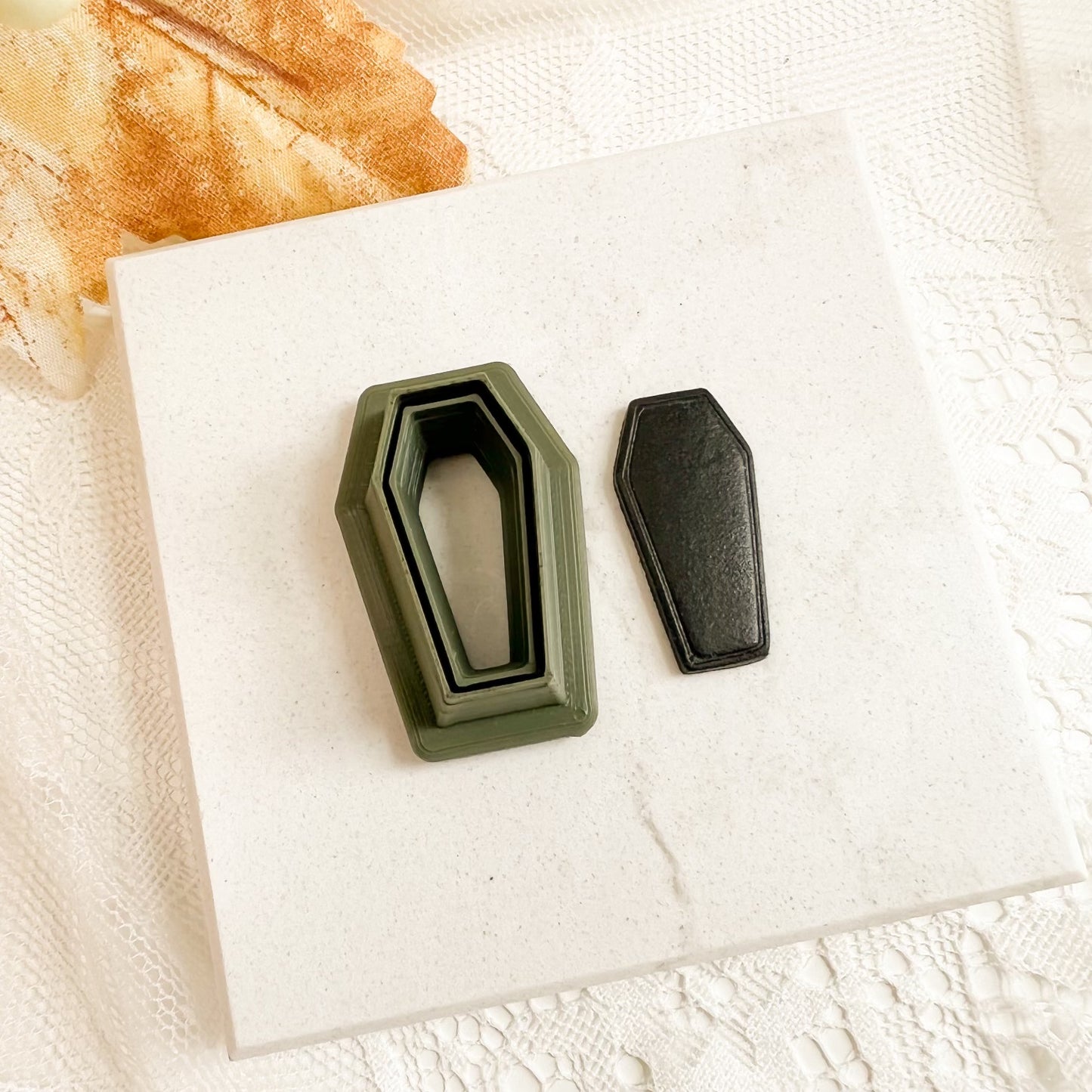 Coffin Clay Cutter | Coffin Shape Polymer Clay Cutter for DIY Halloween Earrings Gothic Jewelry and Spooky Handmade Accessories