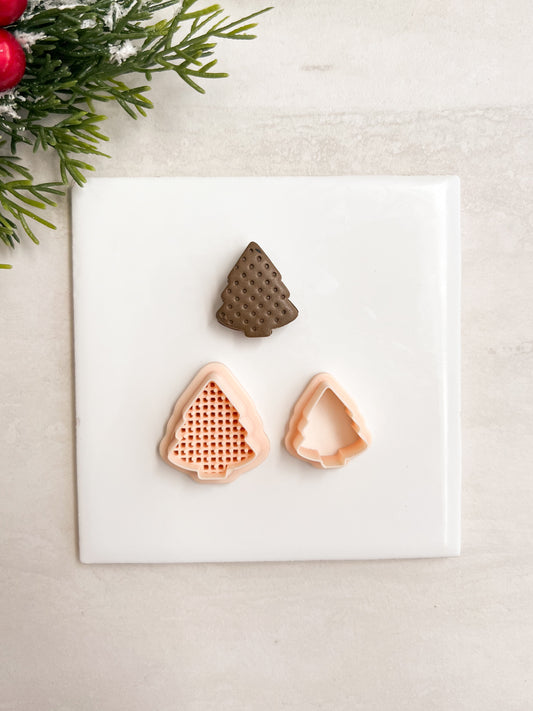 Ice Cream Sandwich Tree Clay Cutter | Ice Cream Sandwich Tree Polymer Clay Cutter for DIY Dessert Earrings Fun Jewelry and Handmade Christmas Accessories