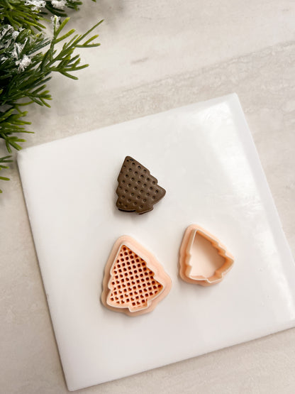 Ice Cream Sandwich Tree Clay Cutter | Ice Cream Sandwich Tree Polymer Clay Cutter for DIY Dessert Earrings Fun Jewelry and Handmade Christmas Accessories