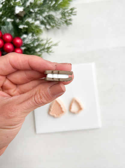 Ice Cream Sandwich Tree Clay Cutter | Ice Cream Sandwich Tree Polymer Clay Cutter for DIY Dessert Earrings Fun Jewelry and Handmade Christmas Accessories