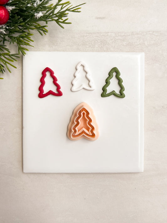 Cutout Tree No. 3 Clay Cutter | Cutout Tree No. 3 Polymer Clay Cutter for DIY Nature Earrings Tree-Themed Jewelry and Handmade Botanical Accessories
