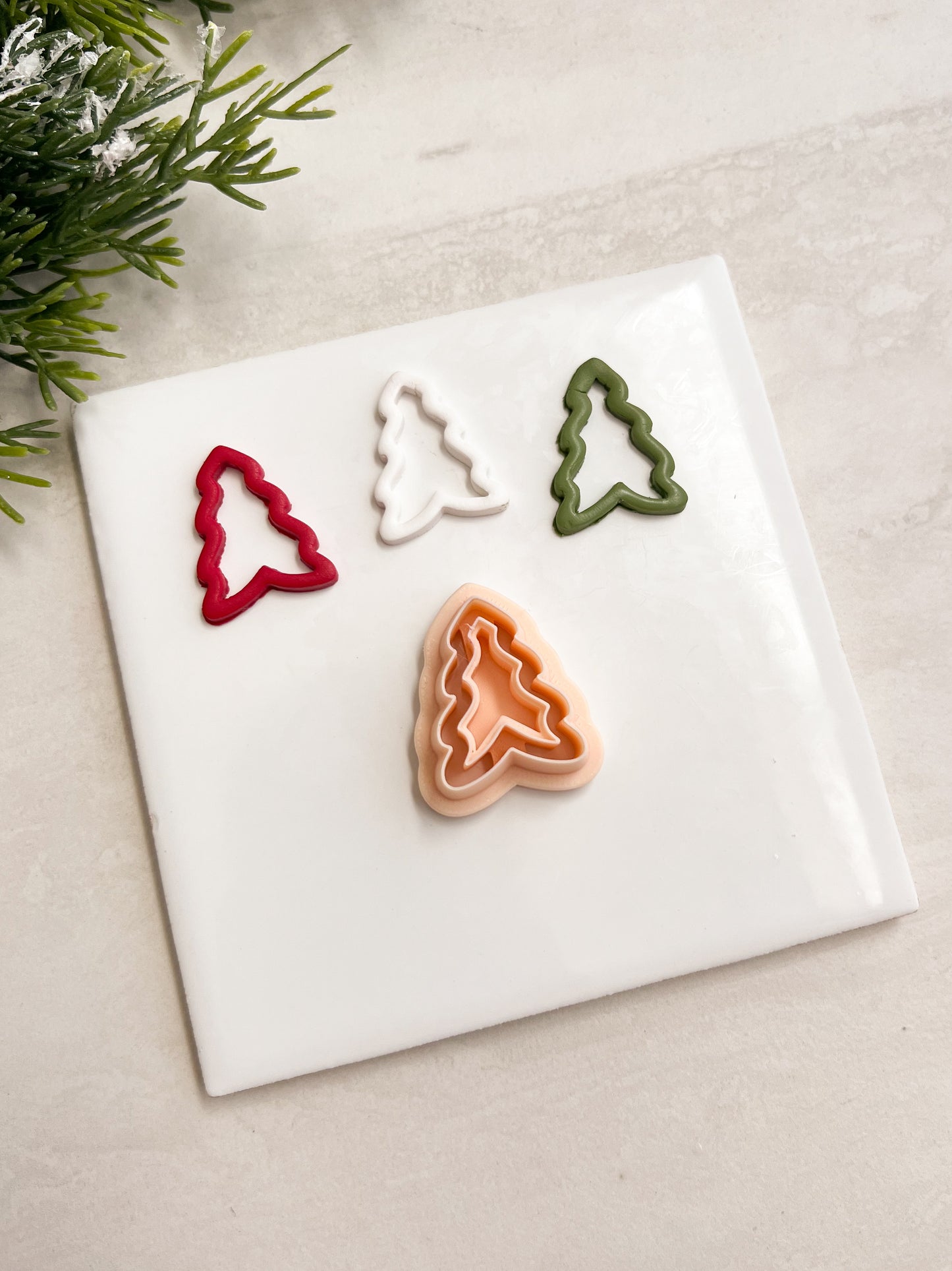 Cutout Tree No. 3 Clay Cutter | Cutout Tree No. 3 Polymer Clay Cutter for DIY Nature Earrings Tree-Themed Jewelry and Handmade Botanical Accessories