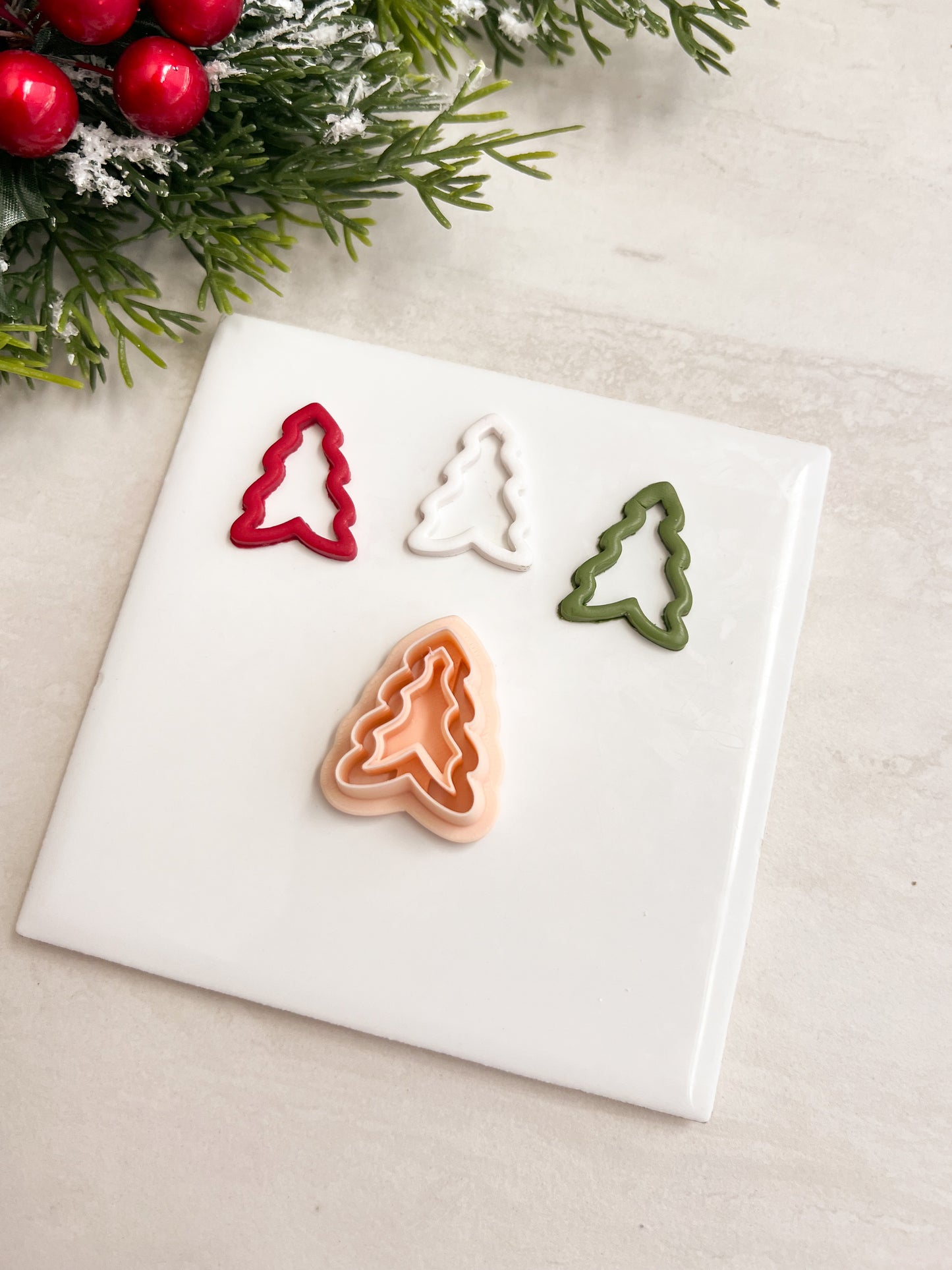 Cutout Tree No. 3 Clay Cutter | Cutout Tree No. 3 Polymer Clay Cutter for DIY Nature Earrings Tree-Themed Jewelry and Handmade Botanical Accessories