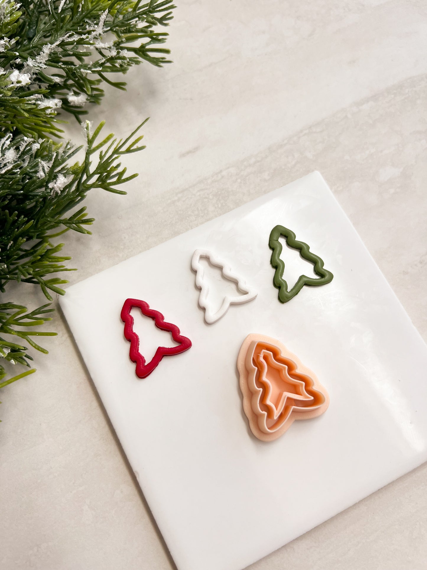 Cutout Tree No. 3 Clay Cutter | Cutout Tree No. 3 Polymer Clay Cutter for DIY Nature Earrings Tree-Themed Jewelry and Handmade Botanical Accessories
