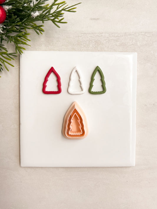 Cutout Tree No. 2 Clay Cutter | Cutout Tree No. 2 Polymer Clay Cutter for DIY Forest Earrings Nature-Themed Jewelry and Handmade Elegant Accessories