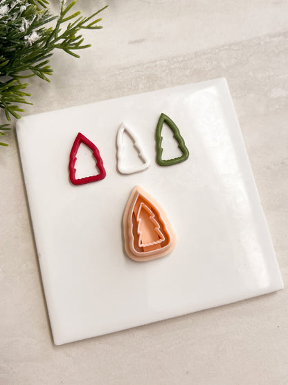 Cutout Tree No. 2 Clay Cutter | Cutout Tree No. 2 Polymer Clay Cutter for DIY Forest Earrings Nature-Themed Jewelry and Handmade Elegant Accessories