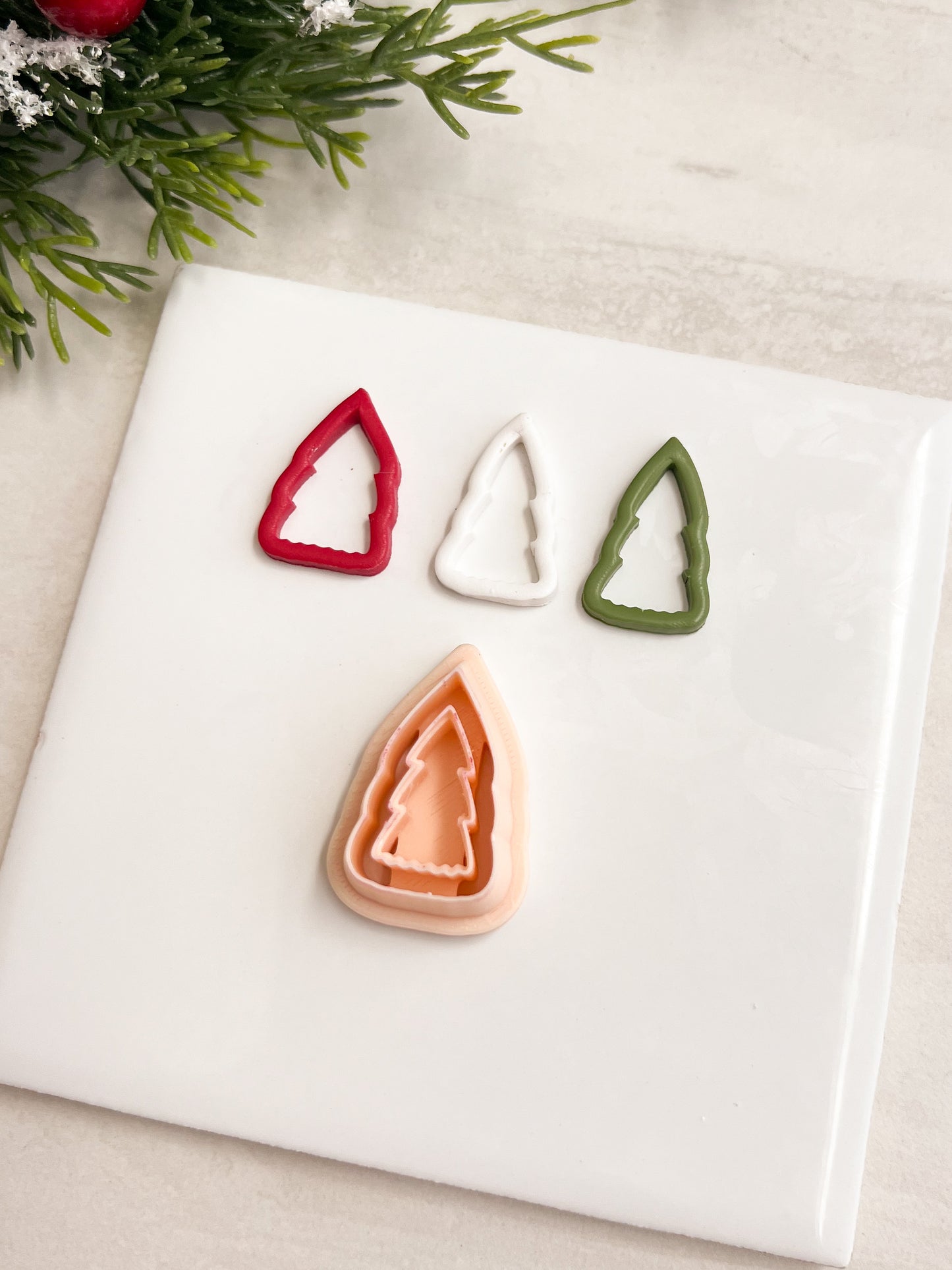 Cutout Tree No. 2 Clay Cutter | Cutout Tree No. 2 Polymer Clay Cutter for DIY Forest Earrings Nature-Themed Jewelry and Handmade Elegant Accessories