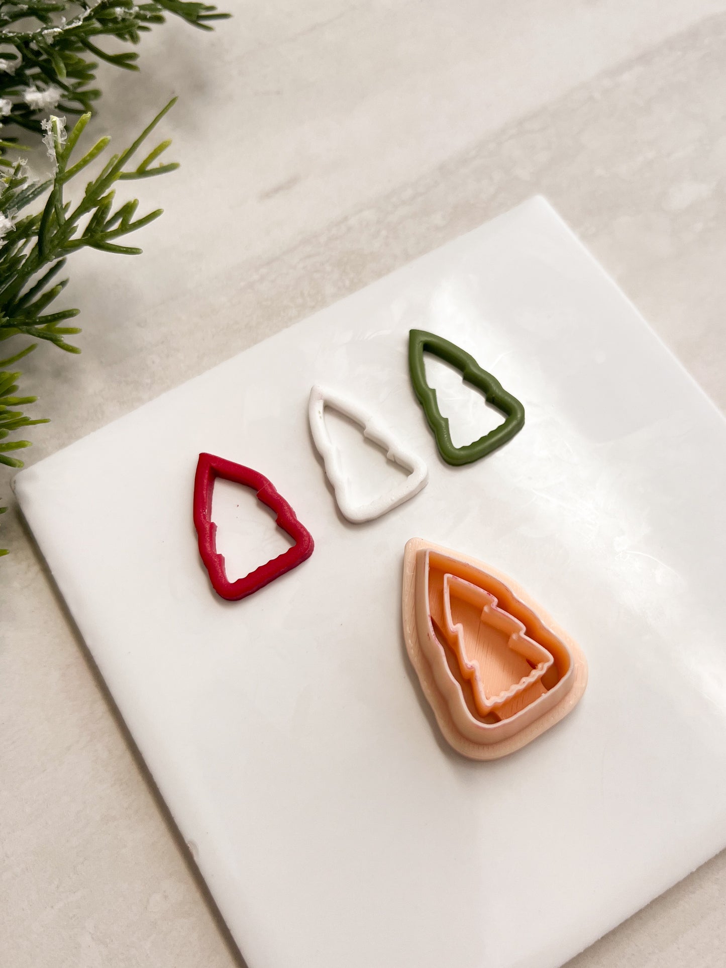 Cutout Tree No. 2 Clay Cutter | Cutout Tree No. 2 Polymer Clay Cutter for DIY Forest Earrings Nature-Themed Jewelry and Handmade Elegant Accessories