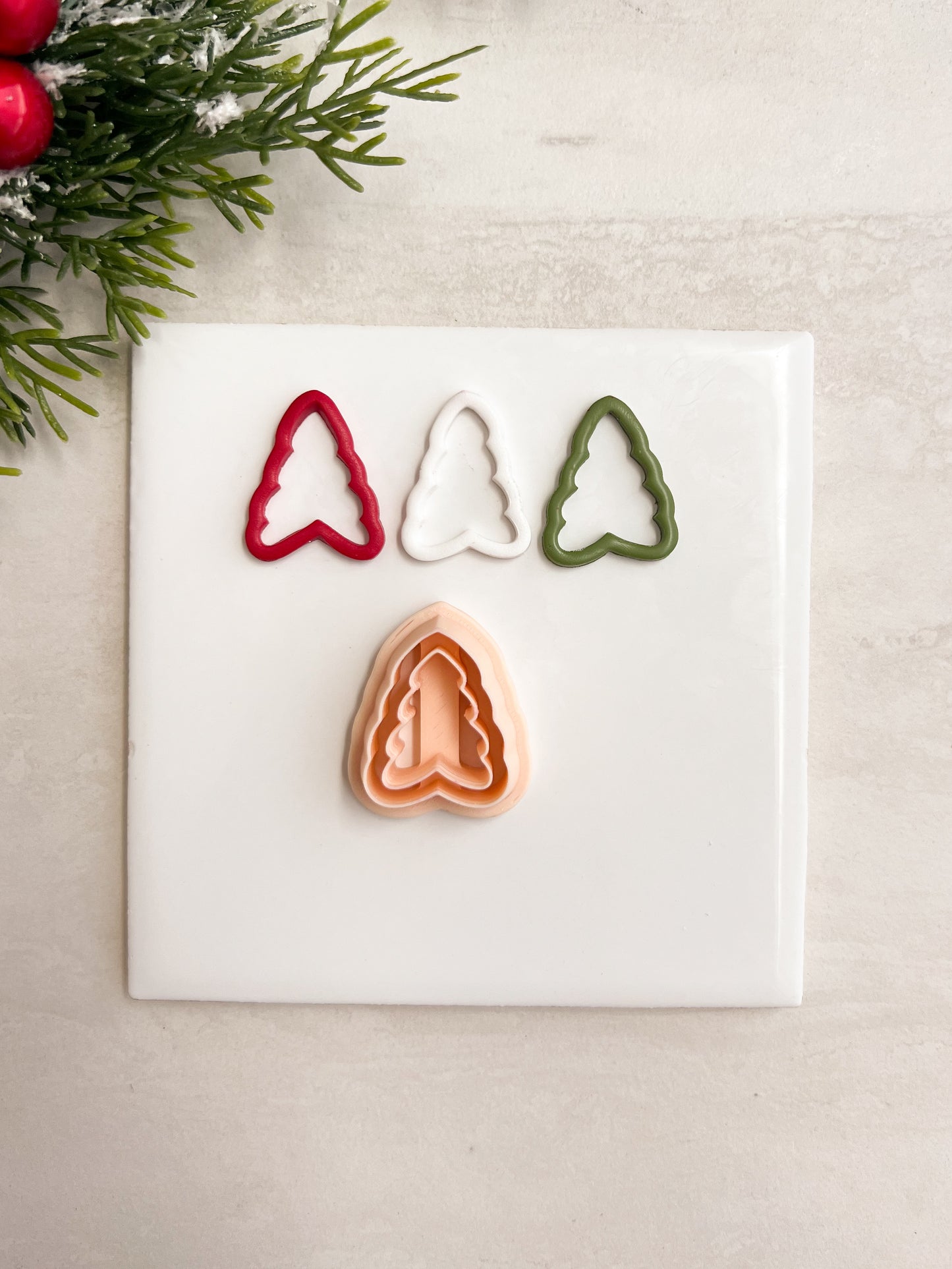Cutout Tree No. 1 Clay Cutter | Cutout Tree No. 1 Polymer Clay Cutter for DIY Woodland Earrings Nature-Themed Jewelry and Handmade Elegant Accessories