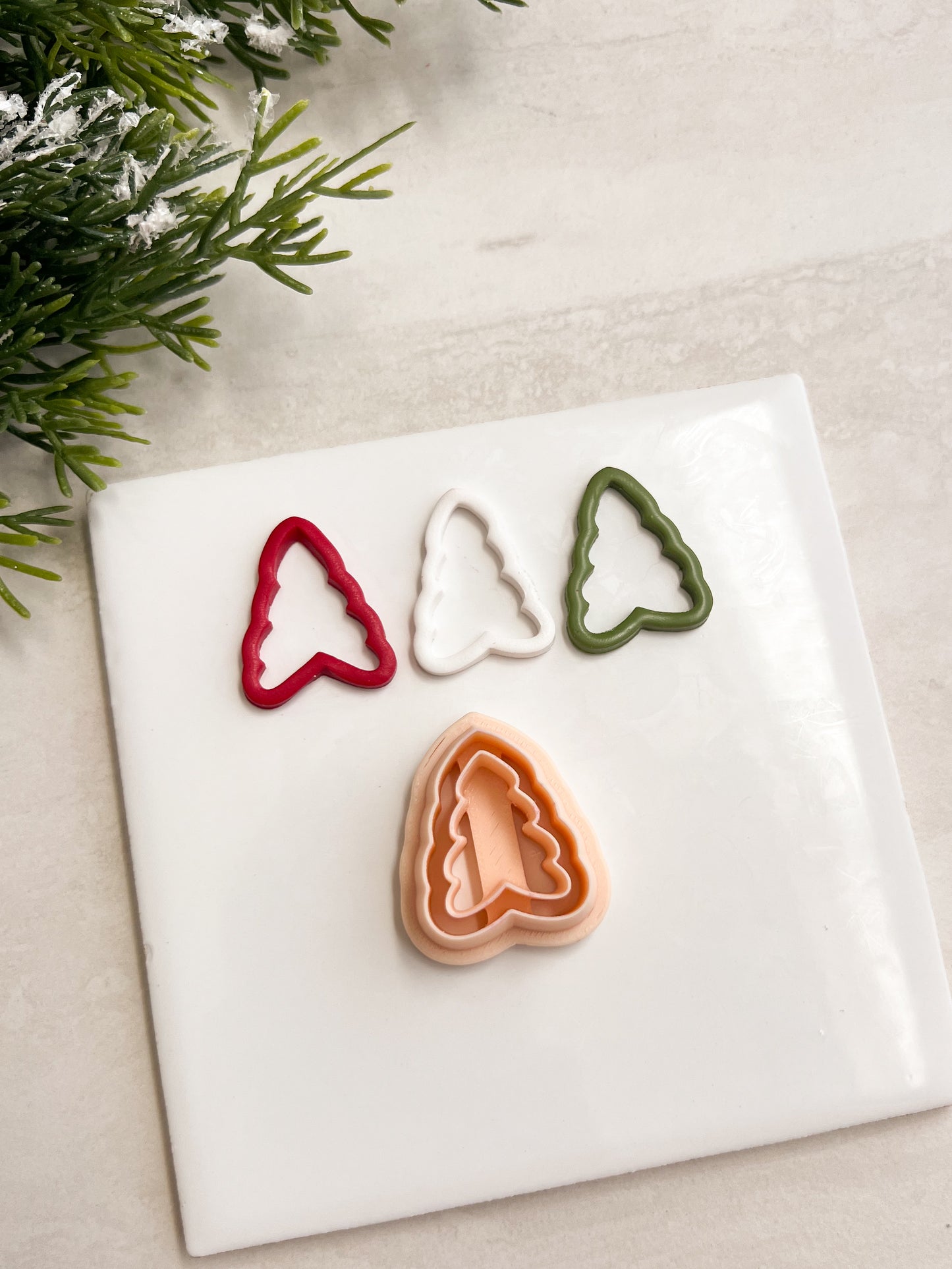 Cutout Tree No. 1 Clay Cutter | Cutout Tree No. 1 Polymer Clay Cutter for DIY Woodland Earrings Nature-Themed Jewelry and Handmade Elegant Accessories