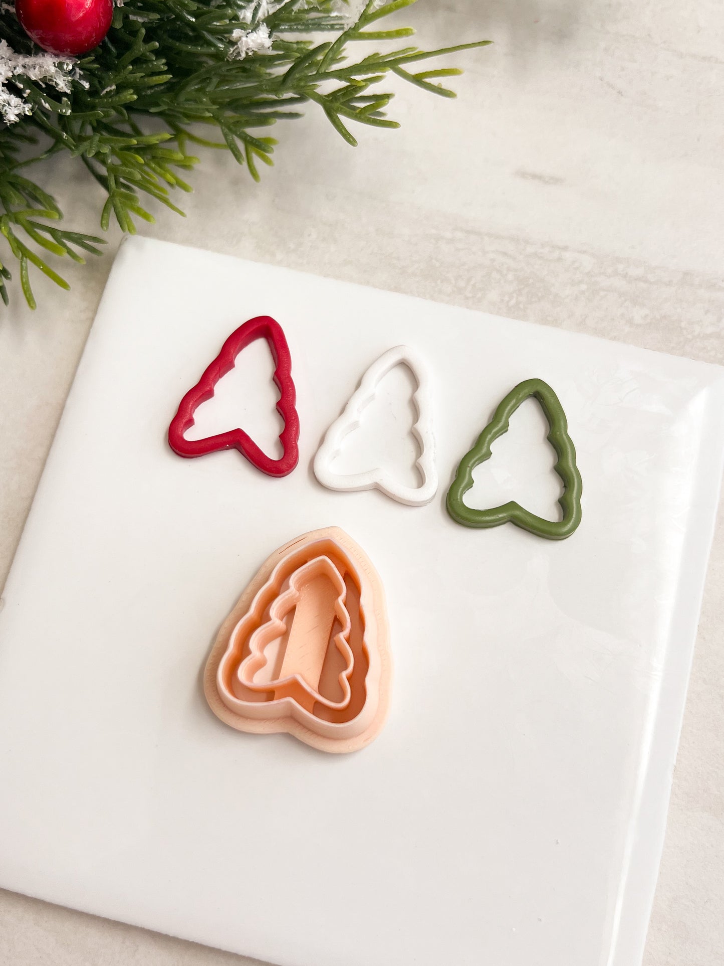 Cutout Tree No. 1 Clay Cutter | Cutout Tree No. 1 Polymer Clay Cutter for DIY Woodland Earrings Nature-Themed Jewelry and Handmade Elegant Accessories