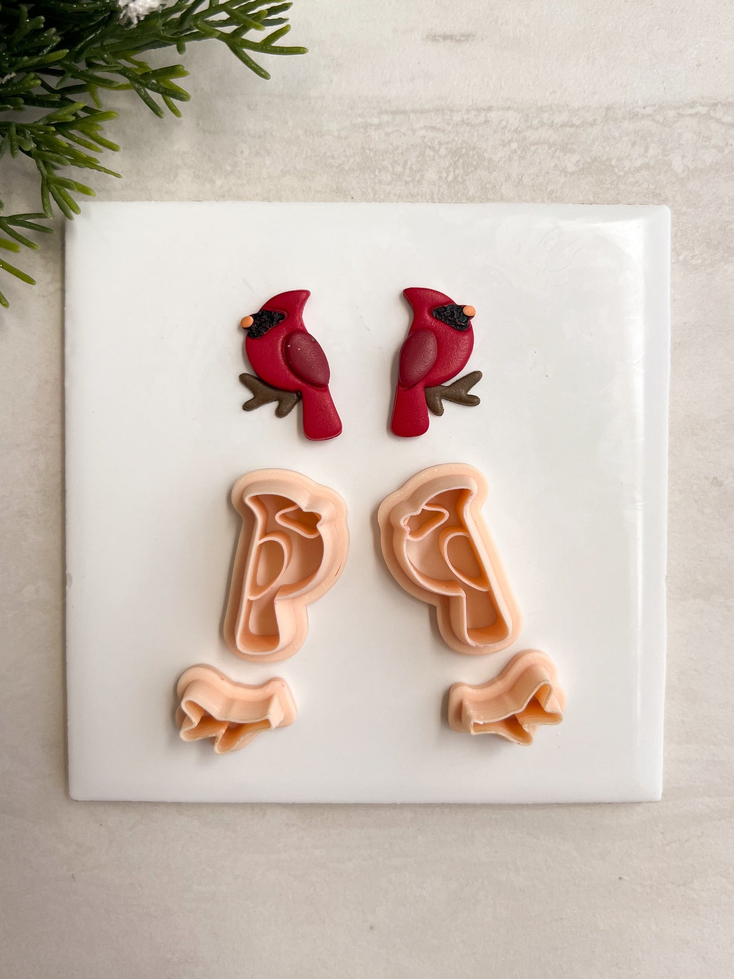 Cardinal Bird Clay Cutter | Cardinal Bird Polymer Clay Cutter for DIY Nature Earrings Winter-Themed Jewelry and Handmade Elegant Accessories