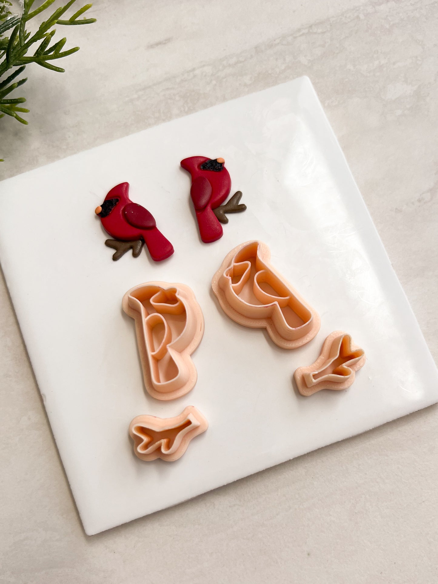 Cardinal Bird Clay Cutter | Cardinal Bird Polymer Clay Cutter for DIY Nature Earrings Winter-Themed Jewelry and Handmade Elegant Accessories