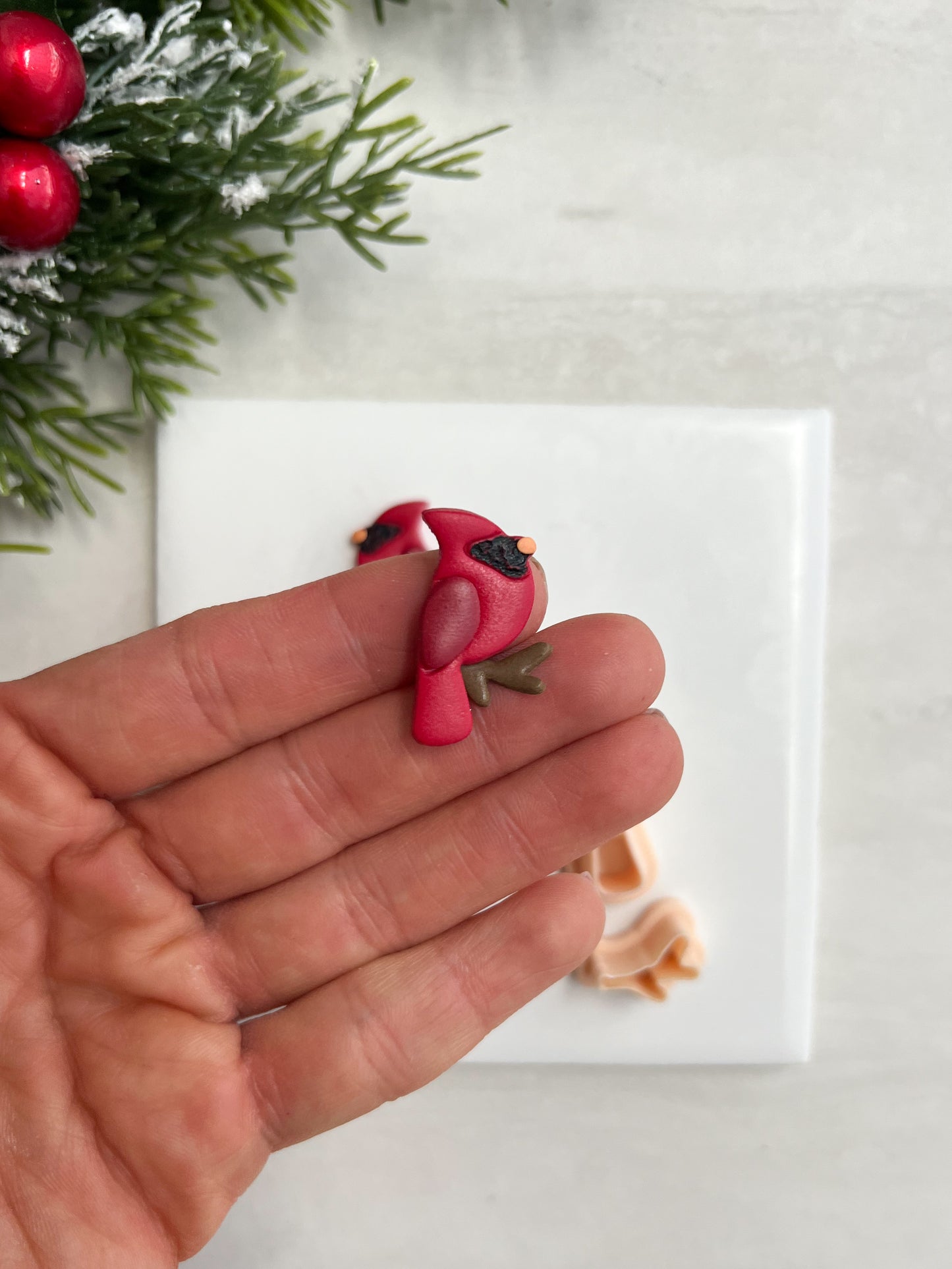 Cardinal Bird Clay Cutter | Cardinal Bird Polymer Clay Cutter for DIY Nature Earrings Winter-Themed Jewelry and Handmade Elegant Accessories