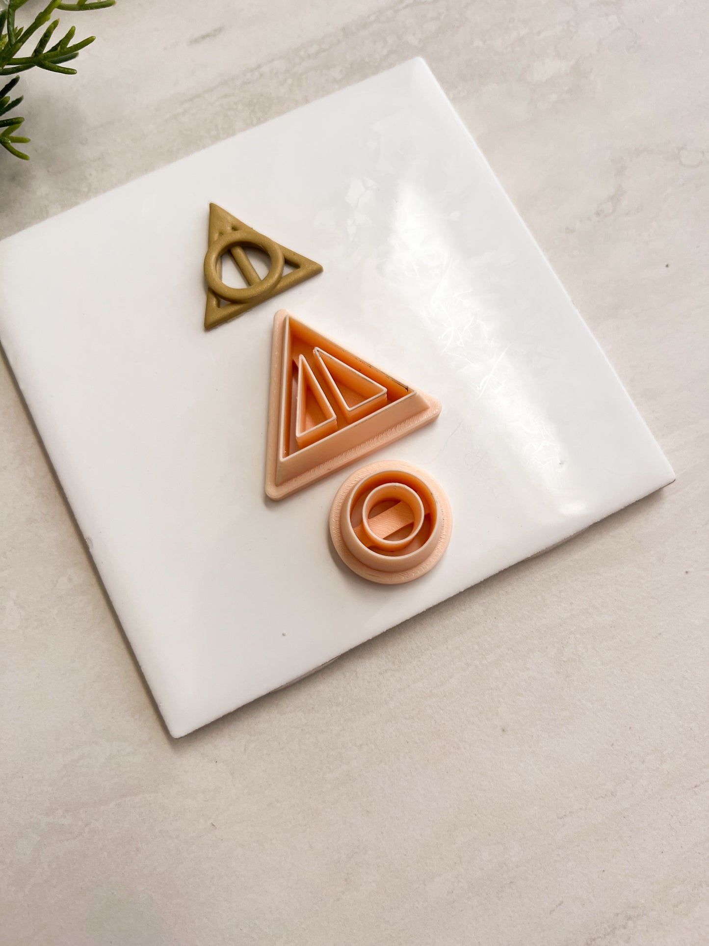 Deathly Hallows Symbol Clay Cutter | Deathly Hallows Symbol Polymer Clay Cutter for DIY Wizard Earrings Magic-Themed Jewelry and Handmade Fantasy Accessories