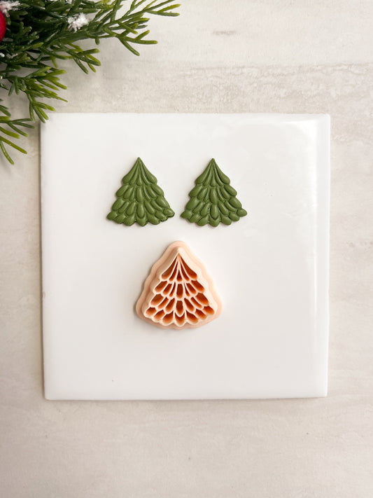 Intricate Tree No. 2 Clay Cutter | Intricate Tree No. 2 Polymer Clay Cutter for DIY Christmas Earrings Nature-Themed Jewelry and Handmade Seasonal Accessories
