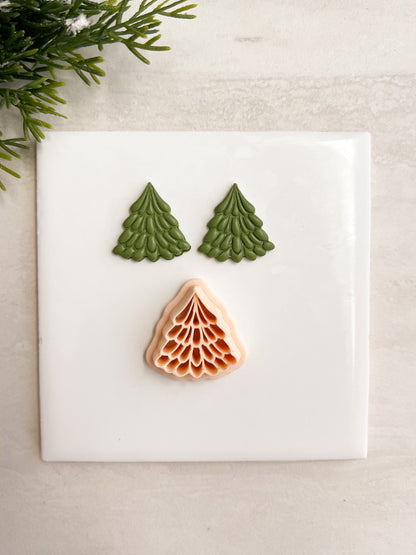 Intricate Tree No. 2 Clay Cutter | Intricate Tree No. 2 Polymer Clay Cutter for DIY Christmas Earrings Nature-Themed Jewelry and Handmade Seasonal Accessories
