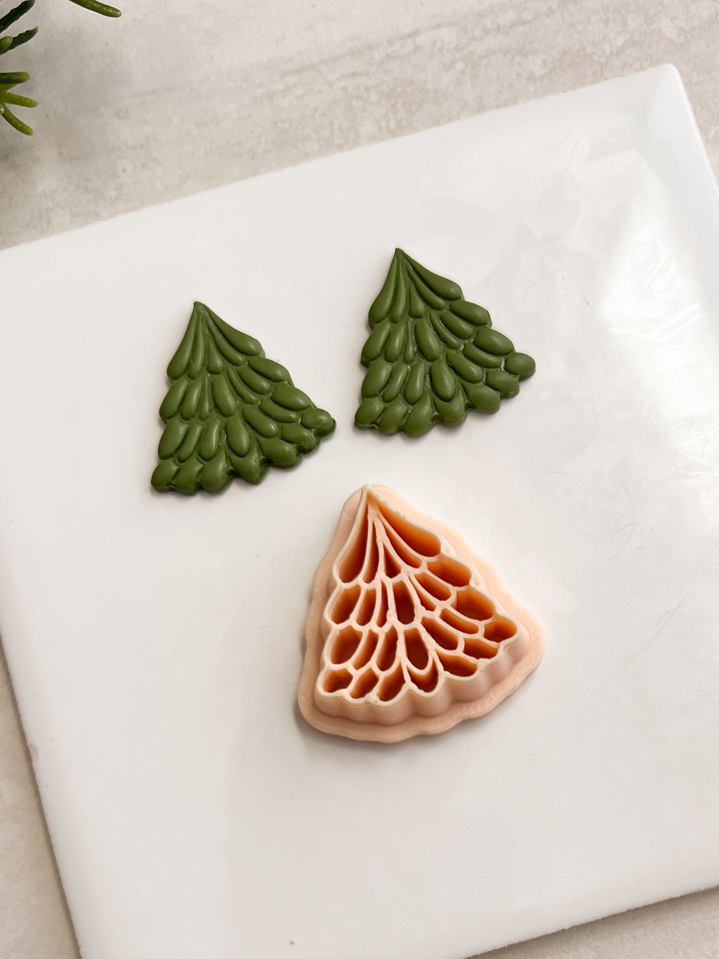 Intricate Tree No. 2 Clay Cutter | Intricate Tree No. 2 Polymer Clay Cutter for DIY Christmas Earrings Nature-Themed Jewelry and Handmade Seasonal Accessories