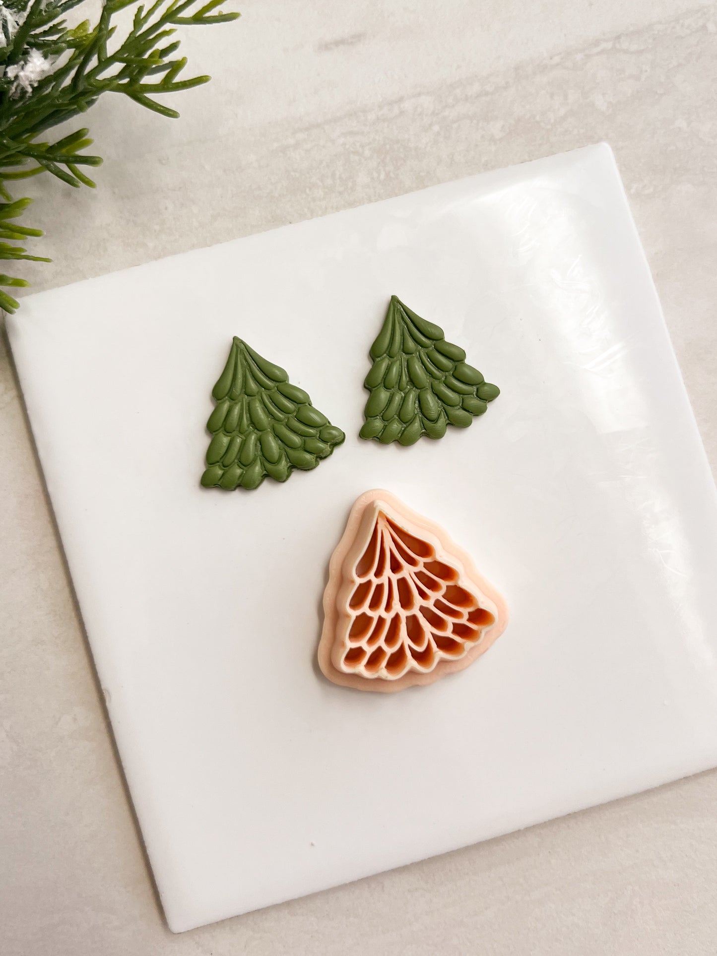 Intricate Tree No. 2 Clay Cutter | Intricate Tree No. 2 Polymer Clay Cutter for DIY Christmas Earrings Nature-Themed Jewelry and Handmade Seasonal Accessories