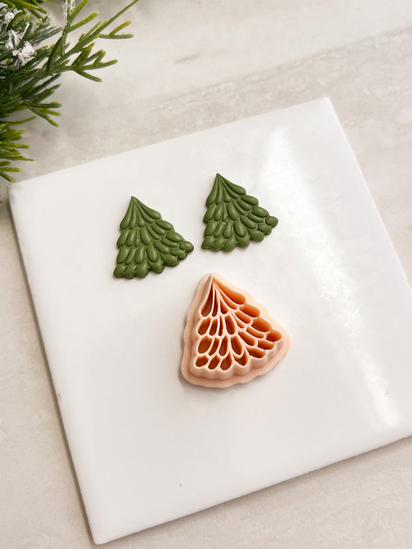 Intricate Tree No. 2 Clay Cutter | Intricate Tree No. 2 Polymer Clay Cutter for DIY Christmas Earrings Nature-Themed Jewelry and Handmade Seasonal Accessories