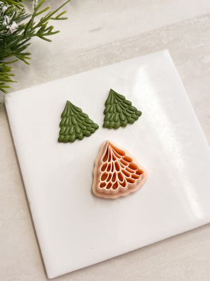 Intricate Tree No. 2 Clay Cutter | Intricate Tree No. 2 Polymer Clay Cutter for DIY Christmas Earrings Nature-Themed Jewelry and Handmade Seasonal Accessories