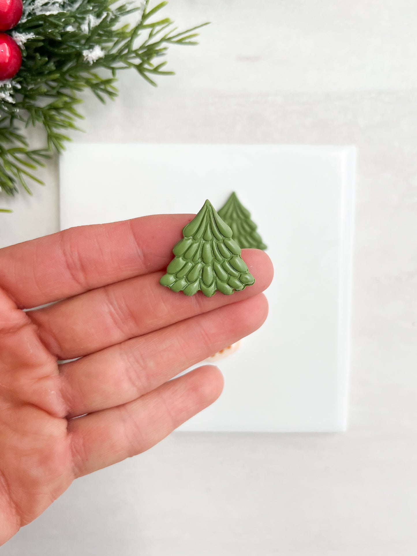 Intricate Tree No. 2 Clay Cutter | Intricate Tree No. 2 Polymer Clay Cutter for DIY Christmas Earrings Nature-Themed Jewelry and Handmade Seasonal Accessories