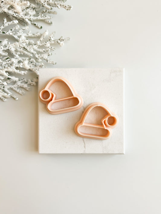 Santa Hat Clay Cutter | Festive Santa Hat Polymer Clay Cutter for DIY Earrings and Crafts