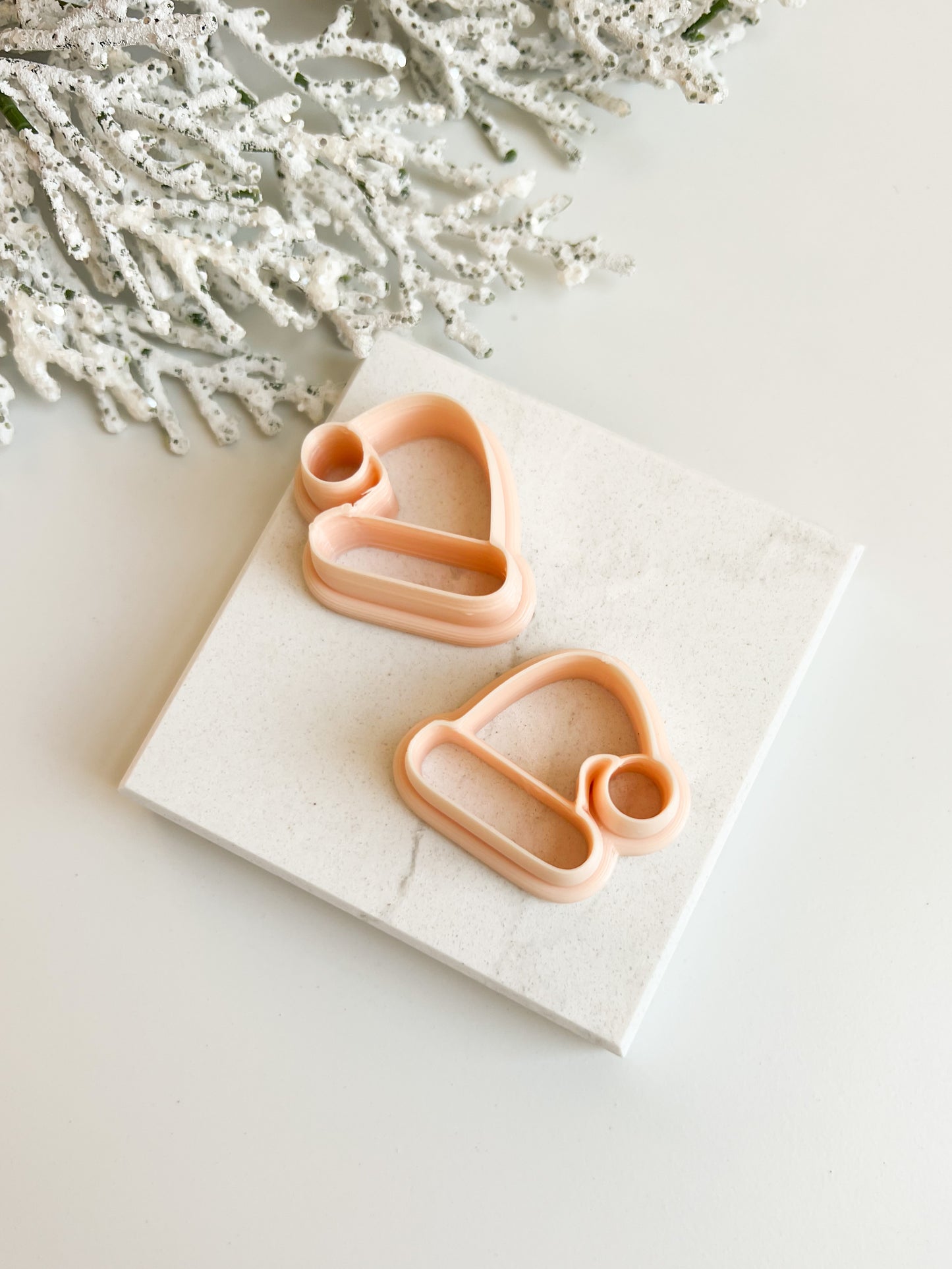 Santa Hat Clay Cutter | Festive Santa Hat Polymer Clay Cutter for DIY Earrings and Crafts