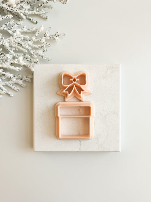 Christmas Present Clay Cutter | Christmas Present Polymer Clay Cutter for DIY Holiday Earrings Gift-Themed Jewelry and Festive Handmade Accessories