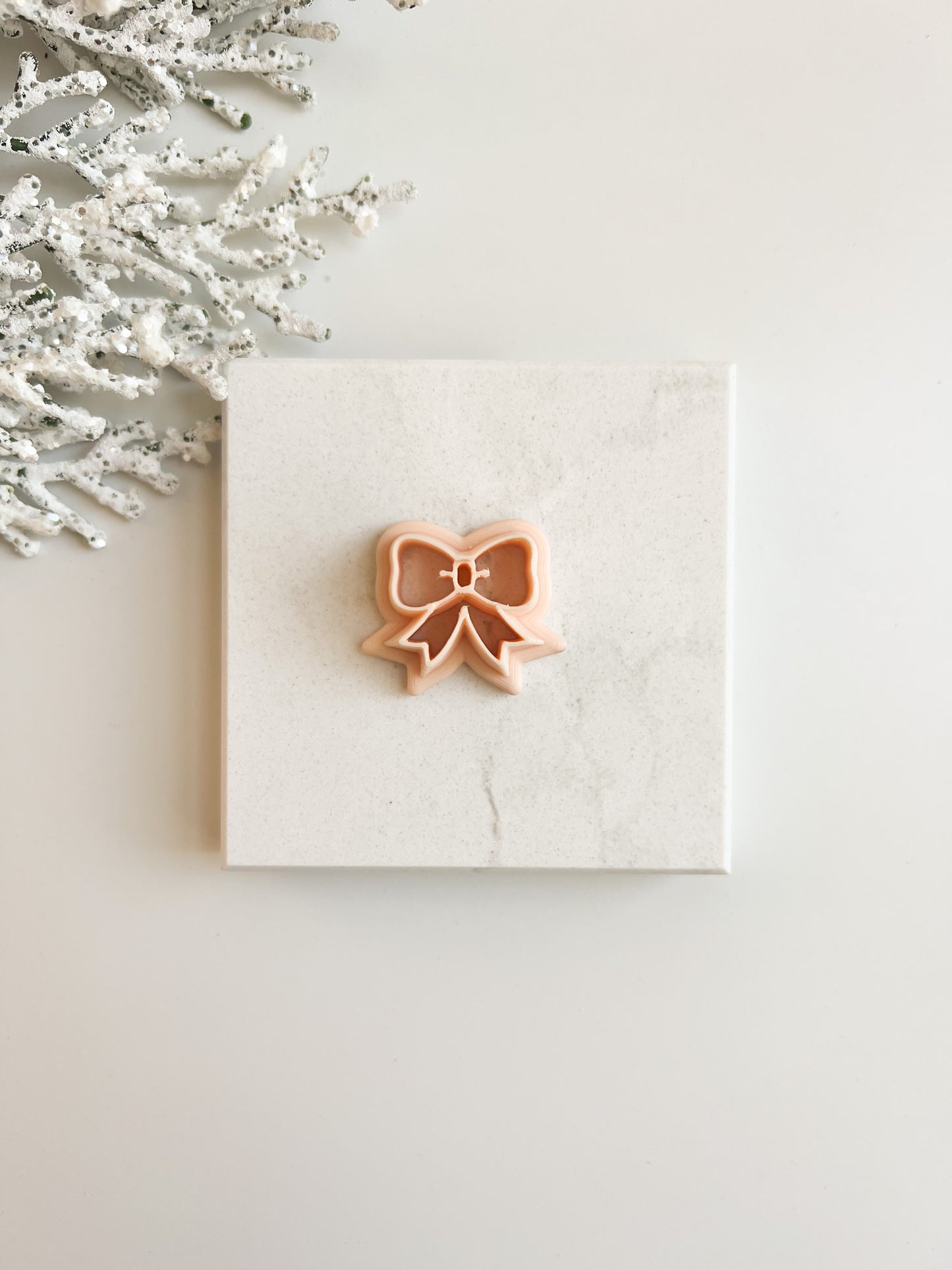 Christmas Bow Clay Cutter | Christmas Bow Polymer Clay Cutter for DIY Holiday Earrings Festive Jewelry and Elegant Christmas Accessories