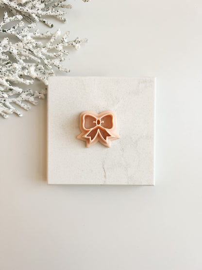Christmas Bow Clay Cutter | Christmas Bow Polymer Clay Cutter for DIY Holiday Earrings Festive Jewelry and Elegant Christmas Accessories