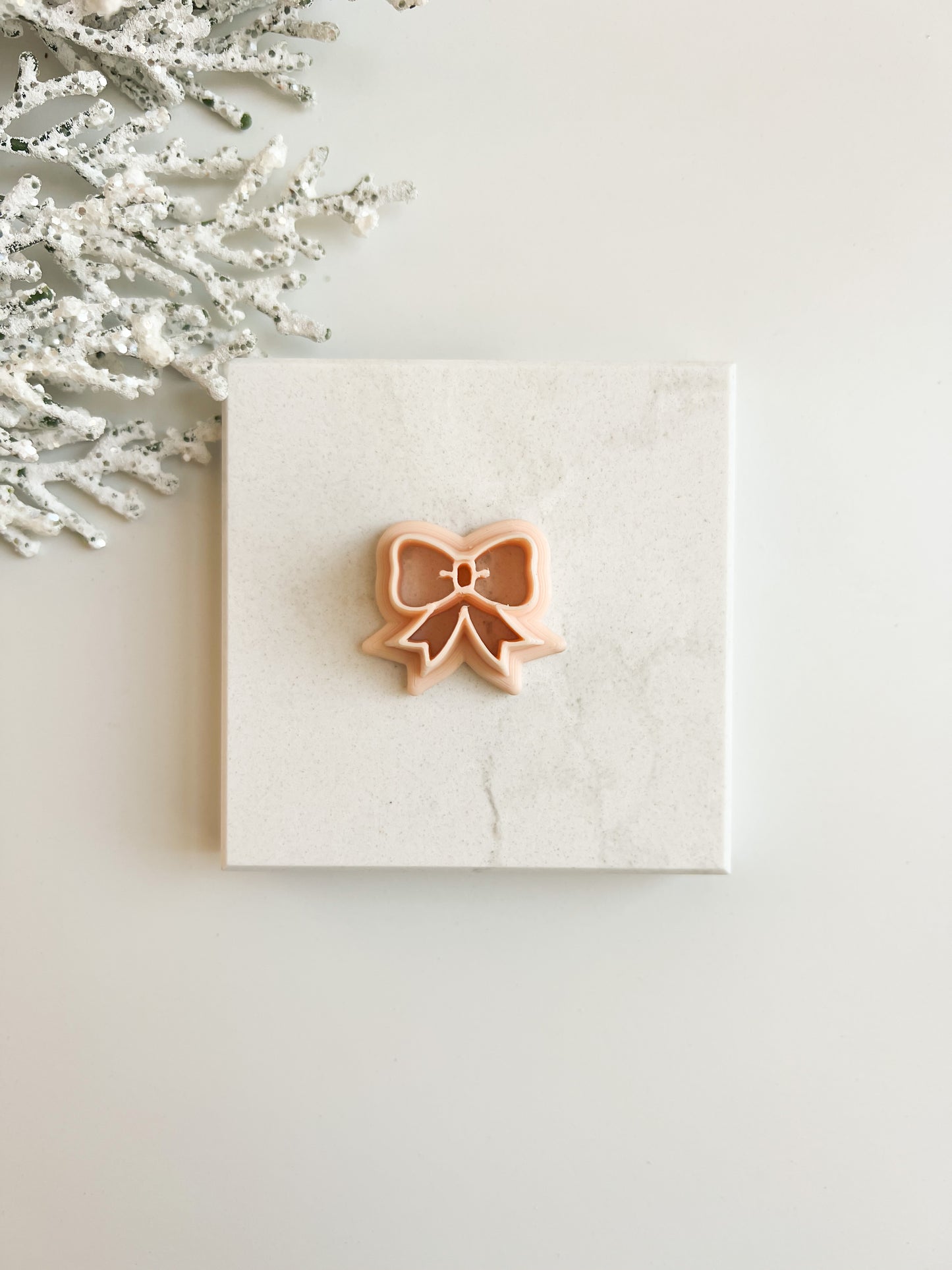 Christmas Bow Clay Cutter | Christmas Bow Polymer Clay Cutter for DIY Holiday Earrings Festive Jewelry and Elegant Christmas Accessories