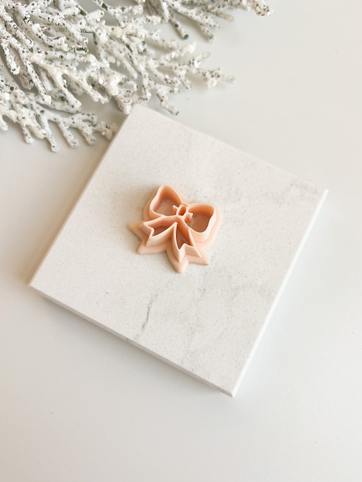 Christmas Bow Clay Cutter | Christmas Bow Polymer Clay Cutter for DIY Holiday Earrings Festive Jewelry and Elegant Christmas Accessories