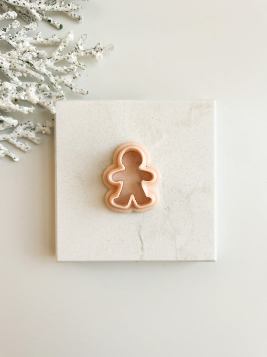 Gingerbread Man Clay Cutter | Gingerbread Man Polymer Clay Cutter for DIY Christmas Earrings Holiday-Themed Jewelry and Gingerbread House Crafts