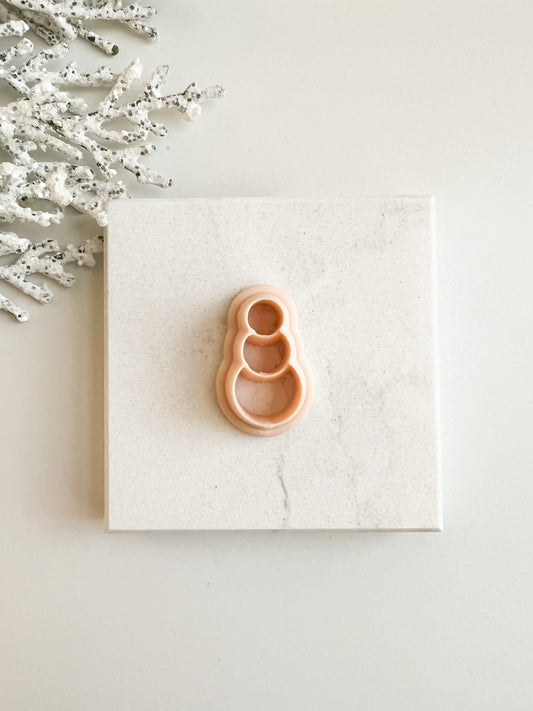 Snowman Clay Cutter | Classic Christmas Polymer Clay Cutter for Jewelry, Baking, and Crafts