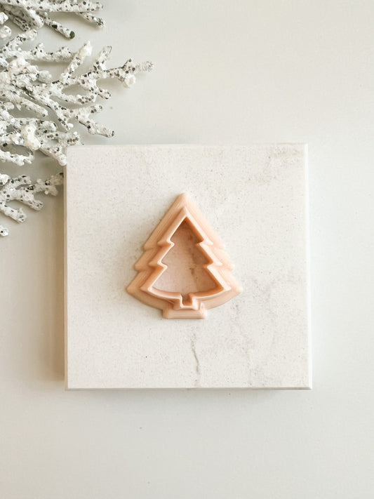 Tree No. 3 Clay Cutter | Winter Tree Polymer Clay Cutter for DIY Earrings and Holiday Baking