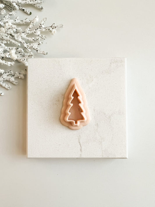Tree No. 1 Clay Cutter | Festive Christmas Tree Polymer Clay Cutter for Earrings and Seasonal Crafts