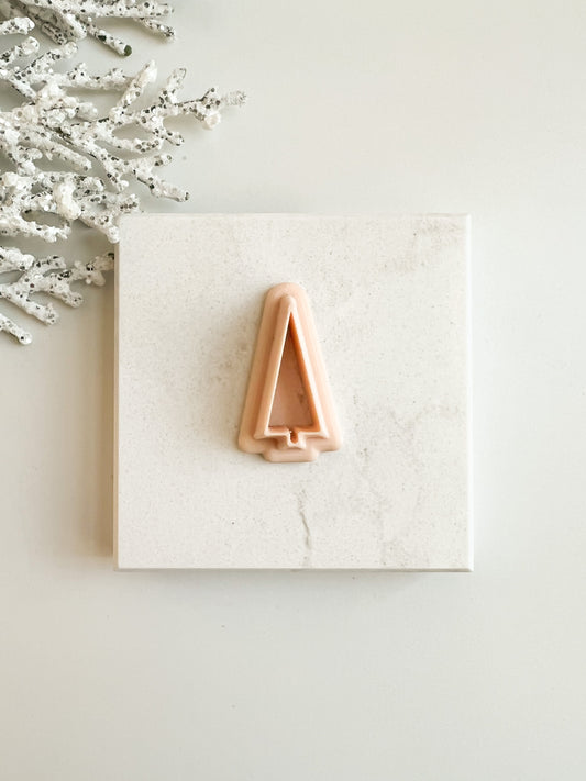Tree No. 4 Clay Cutter | Christmas Tree Polymer Clay Cutter for Holiday Earrings and Craft Projects