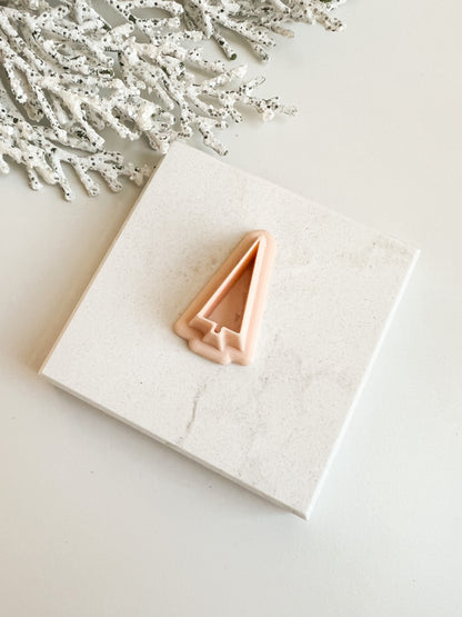 Tree No. 4 Clay Cutter | Christmas Tree Polymer Clay Cutter for Holiday Earrings and Craft Projects