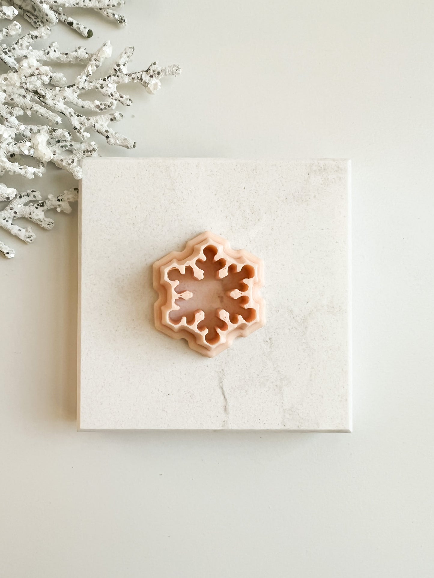 Snowflake No. 1 Clay Cutter | Christmas Snowflake Polymer Clay Cutter for Jewelry and Seasonal Crafts