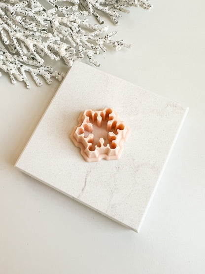 Snowflake No. 1 Clay Cutter | Christmas Snowflake Polymer Clay Cutter for Jewelry and Seasonal Crafts