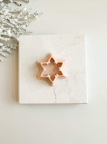 Snowflake No. 2 Clay Cutter | Winter Snowflake Polymer Clay Cutter for DIY Earrings and Baking